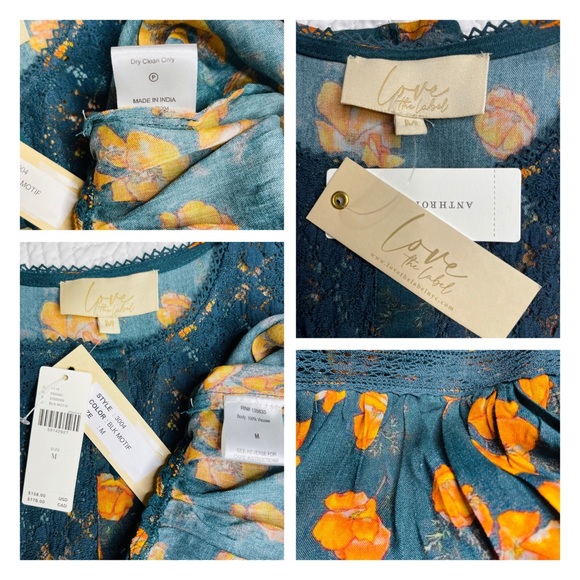 NWT Love the Label - Soraya Buttondown Blouse Top M - Picture 9 of 12